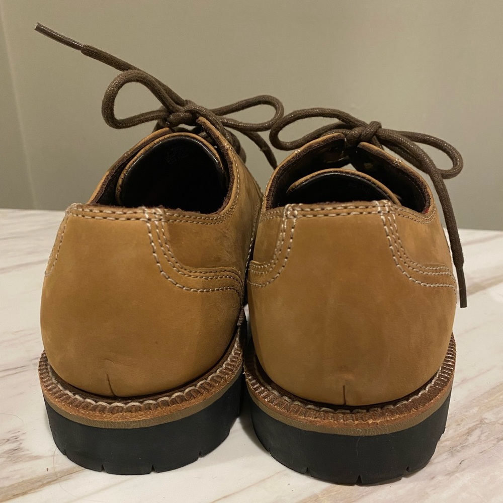 LL Bean Mens 7 Medium East Point Dress Oxfords 282578 Brown Suede Leather NWT - Picture 3 of 11